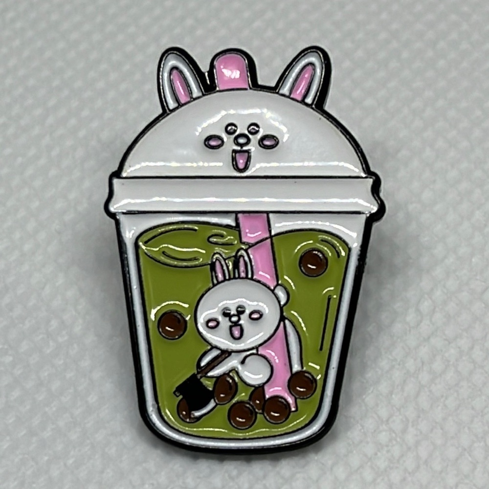 Bunny Boba Tea Bubble Tea brooch lapel‎ pin backpack pin hat pin